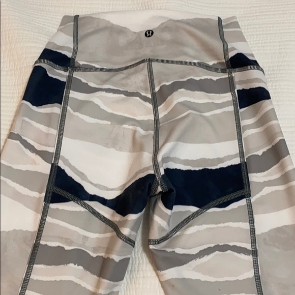 lululemon athletica Gray and Yellow Leggings - Picture 3 of 5